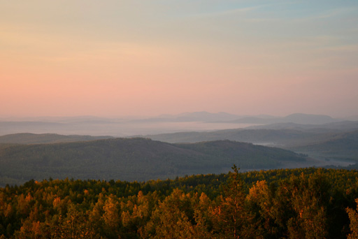 Road trip in autumn Bashkiria