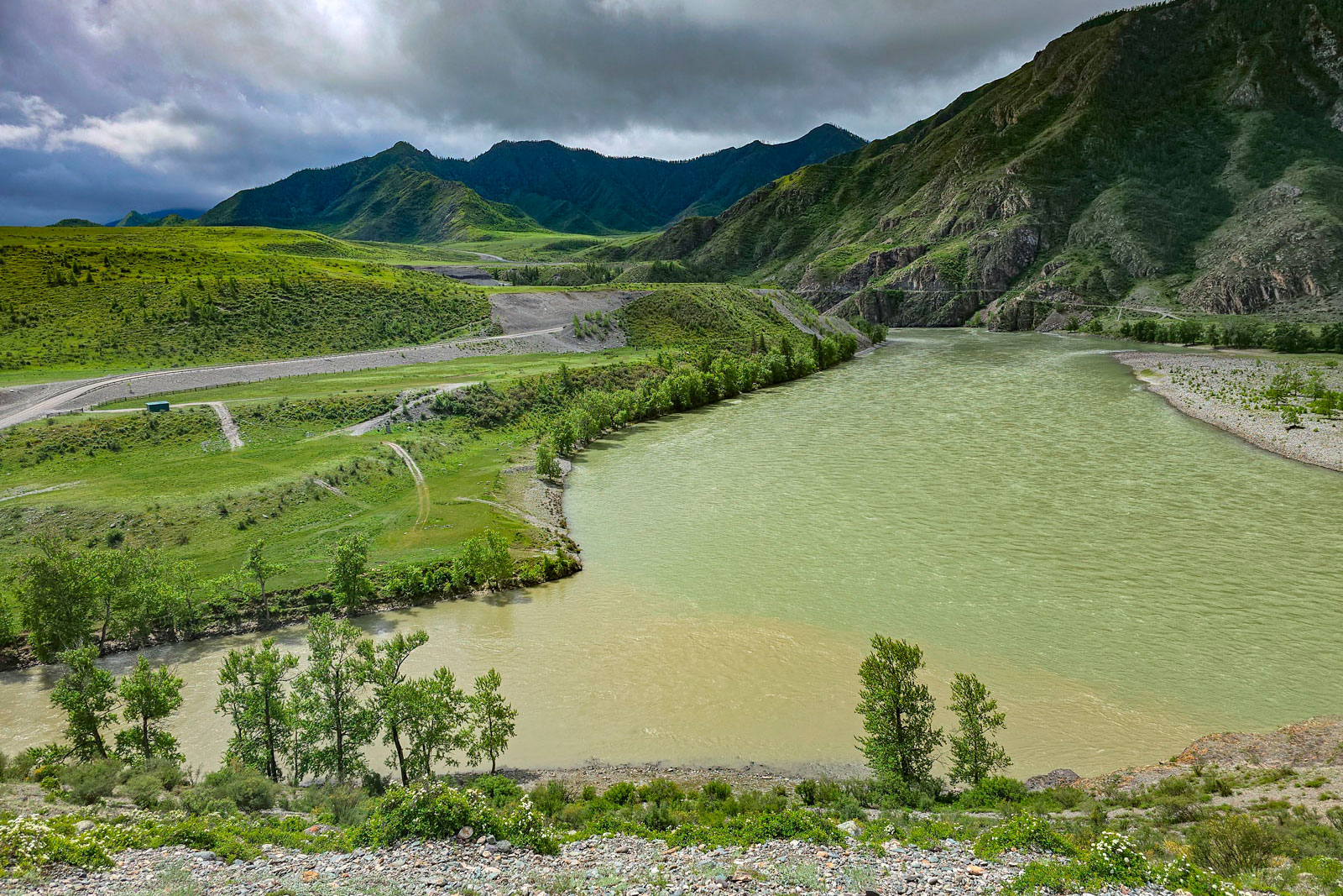 Слияние Чуи и Катуни Алтай