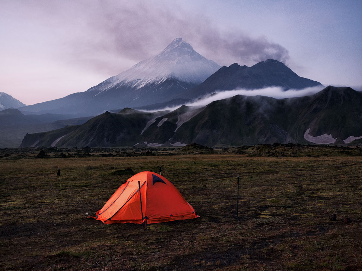 Campgrounds Field of Mars, Kamchatka