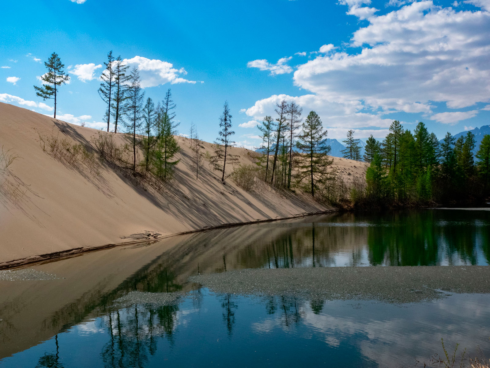 Озеро Аленушка, Чарские пески